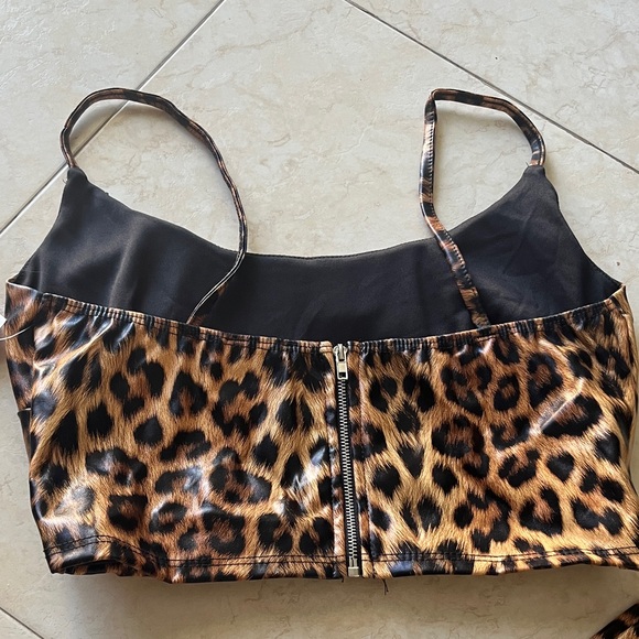 Fierce Leopard Print Two-Piece Set PVC - Picture 7 of 7